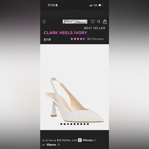 Betsey Johnson Clark Ivory Slingback Heels - Picture 7 of 7